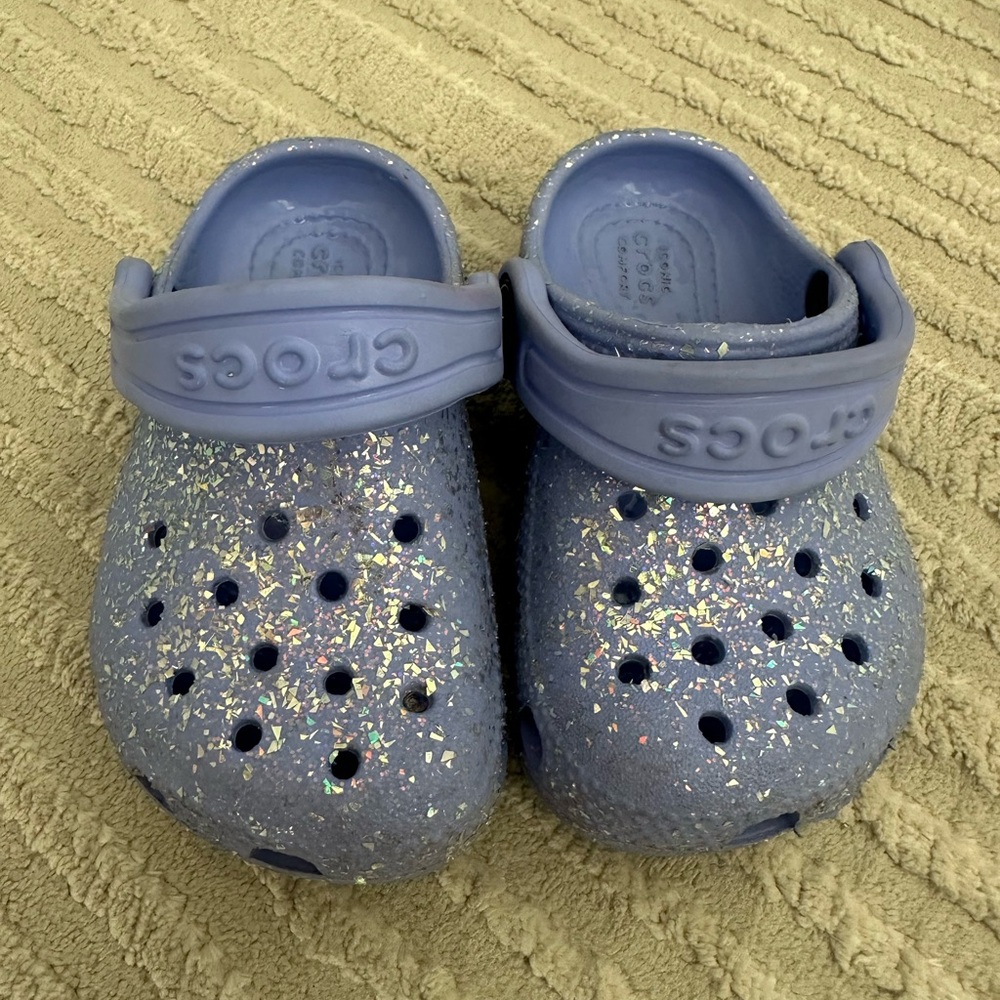 Crocs Kids Glitter Clogs - Blue